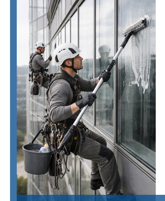 Высотная мойка сплошного остекления с выездом в Слободской