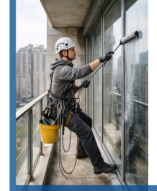 Профессиональная мойка балконного остекления в Слободской