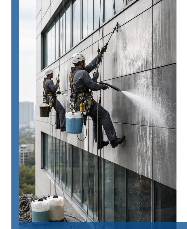 Профессиональная мойка вентилируемых фасадов в Слободской