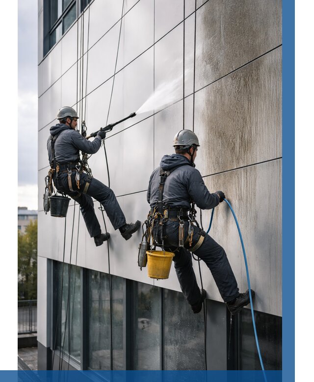 Мойка фасада из композита в Слободской по цене от 309 р. | ВЫСОТНИК-Слб