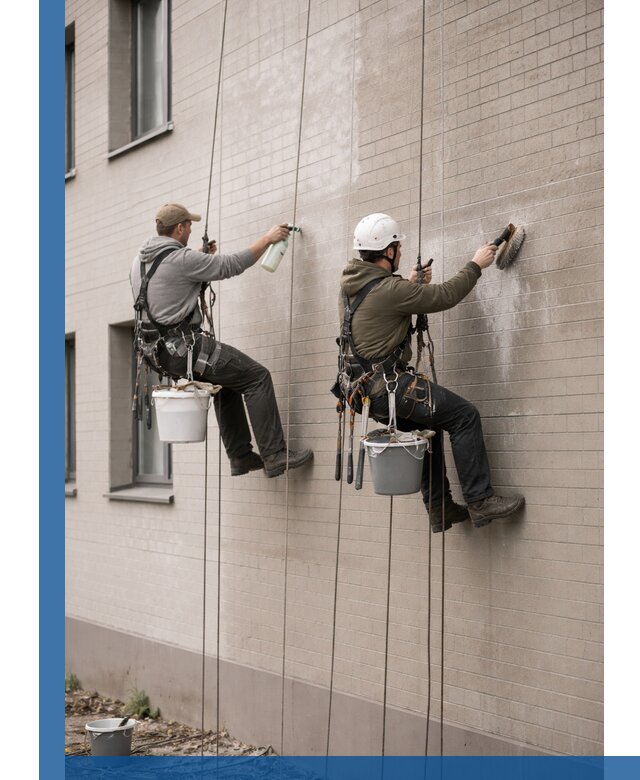 Удаление высолов с фасада зданий в Слободской без повреждений и следов
