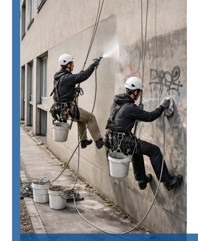 Антиграффити покрытие фасада с защитой от надписей в Слободской