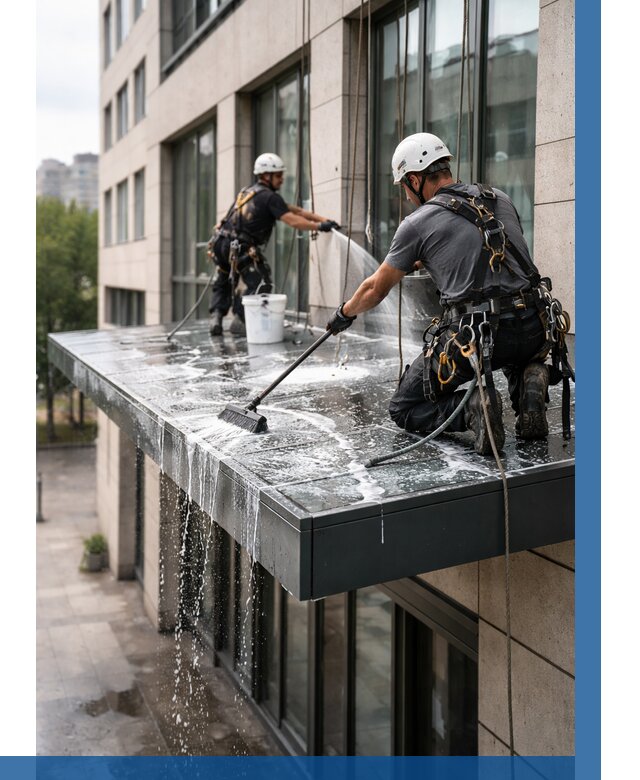 Мойка козырьков и навесов в Слободской от 3607 р. | ВЫСОТНИК-Слб