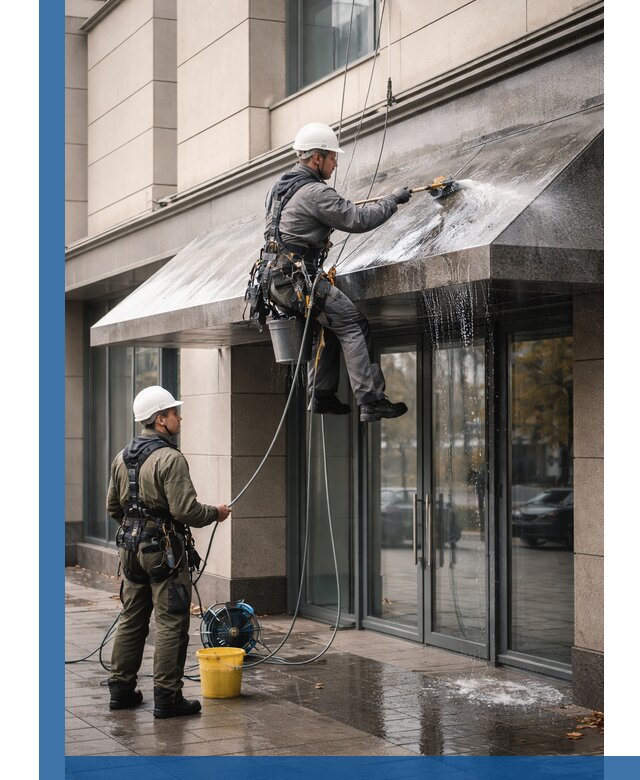 Профессиональная мойка козырьков и навесов в Слободской