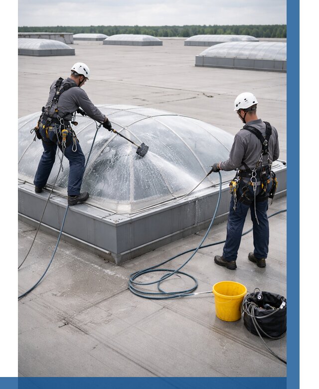 Мойка зенитных фонарей в Слободской, заказать от 4637 р. | ВЫСОТНИК-Слб