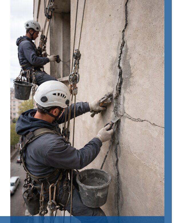 Заделка трещин на фасаде в Слободской от 927 р. | ВЫСОТНИК-Слб