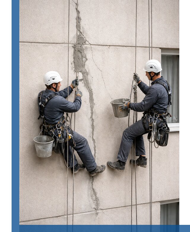 Заделка трещин на фасаде в Слободской с гарантийным ремонтом