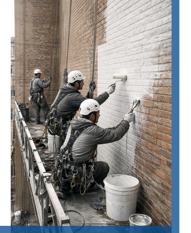 Покраска кирпичного фасада в Слободской от 361 р. | ВЫСОТНИК-Слб