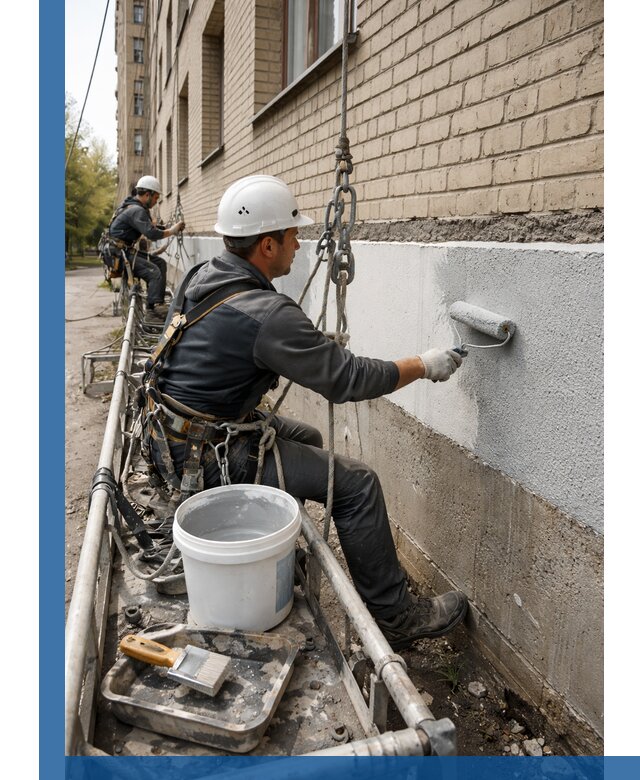 Окраска цоколя здания в Слободской профессионально и надежно