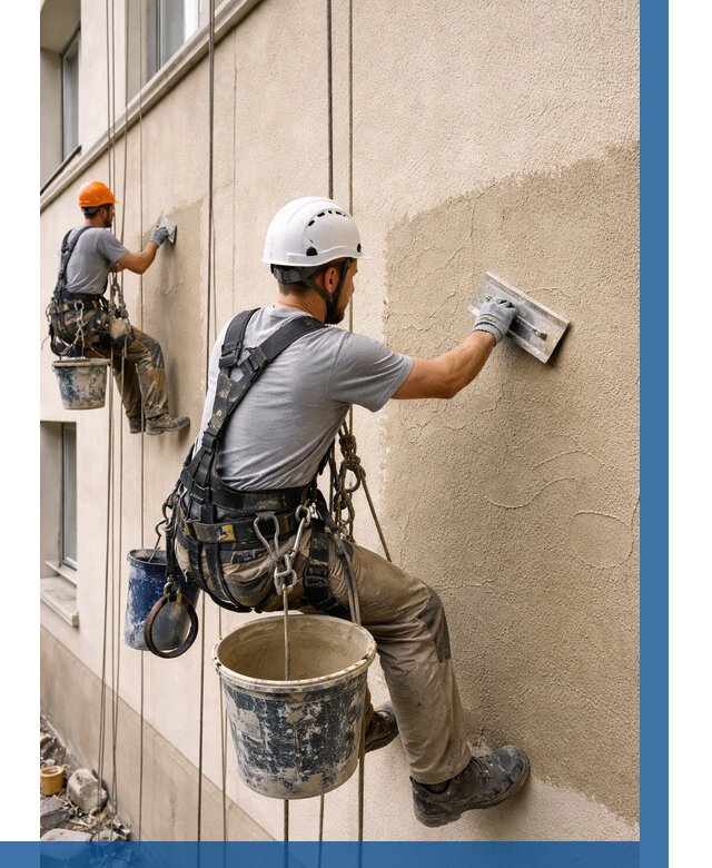 Декоративная штукатурка фасада в Слободской от 1237 р. | ВЫСОТНИК-Слб