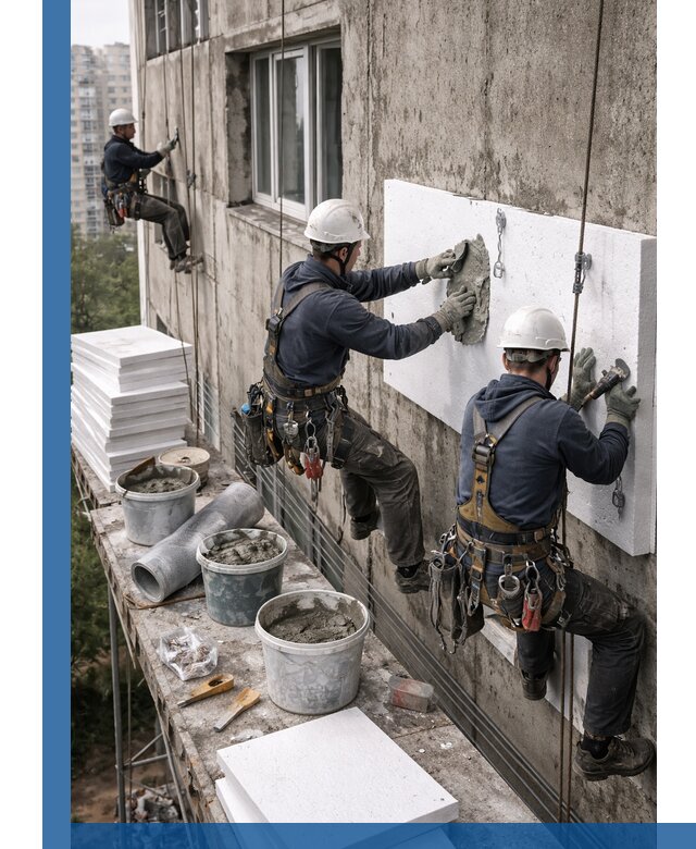 Утепление фасада пенополистиролом в Слободской под ключ