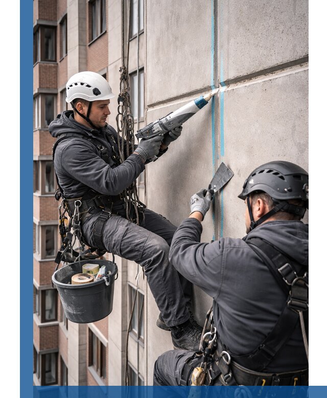 Вторичная герметизация швов фасада и кровли в Слободской