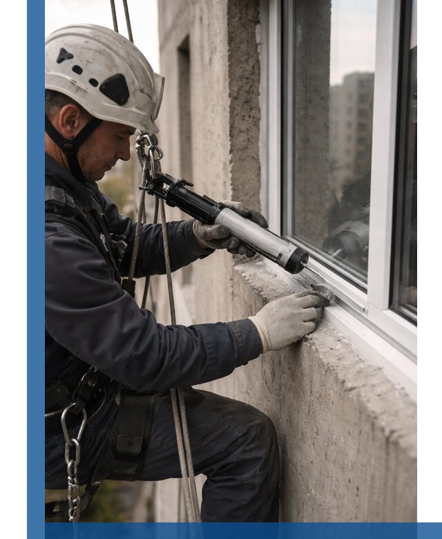 Герметизация оконных швов снаружи в Слободской профессионально