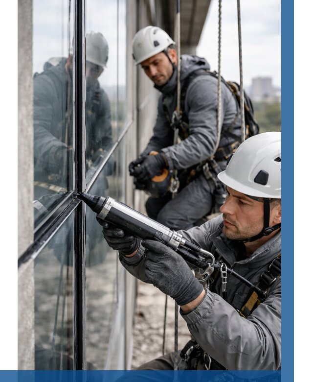 Герметизация витражных швов в Слободской от 670 р. | ВЫСОТНИК-Слб