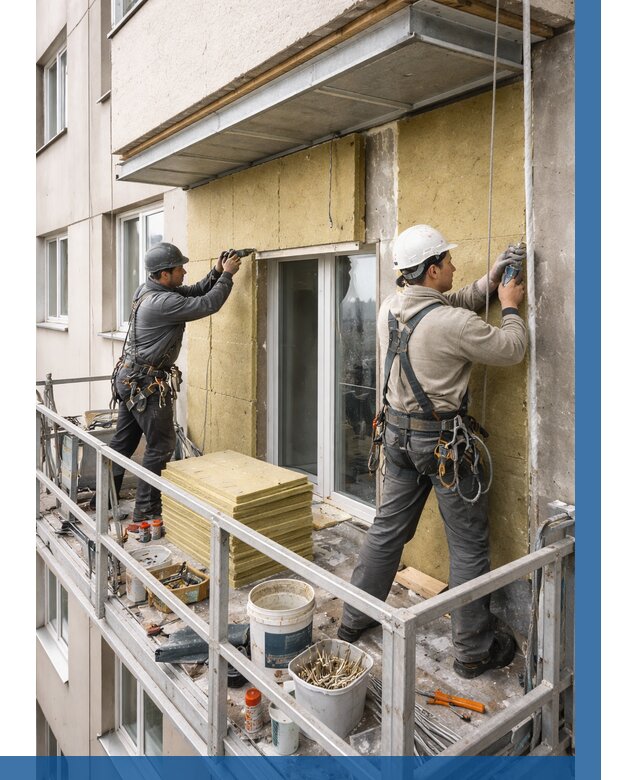 Утепление балкона снаружи в Слободской от 1649 р. под ключ ВЫСОТНИК-Слб