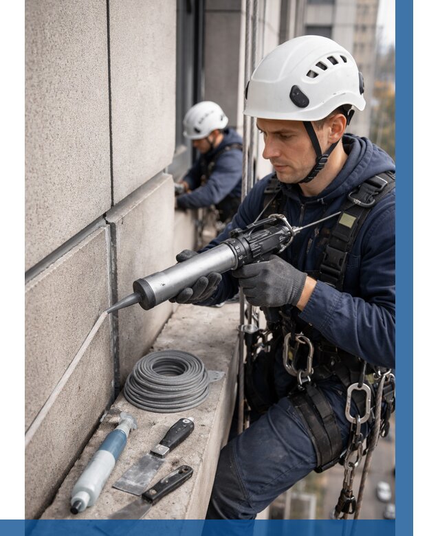 Герметизация деформационных швов фасада в Слободской от 721 | ВЫСОТНИК-Слб