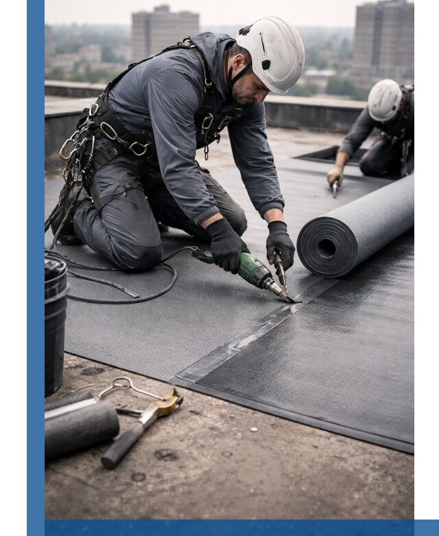 Ремонт мягкой кровли в Слободской с выездом промальпинистов