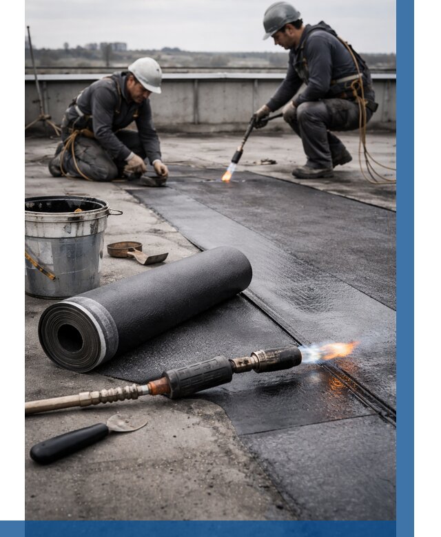 Ремонт рулонной кровли в Слободской от 670 р. | ВЫСОТНИК-Слб