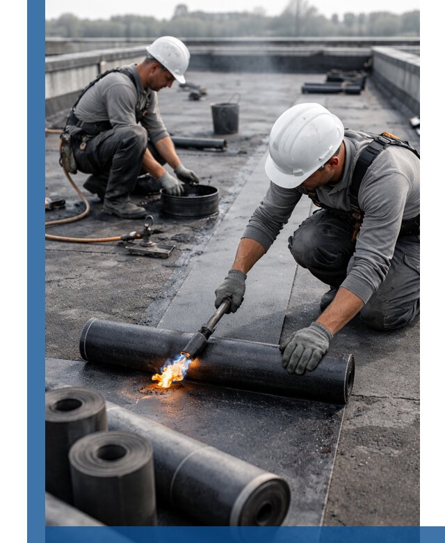 Ремонт рулонной кровли в Слободской герметизация и восстановление