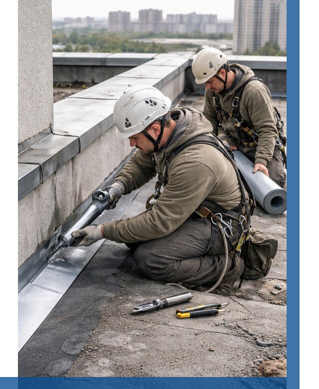 Ремонт кровельных примыканий в Слободской от 1237 р. | ВЫСОТНИК-Слб