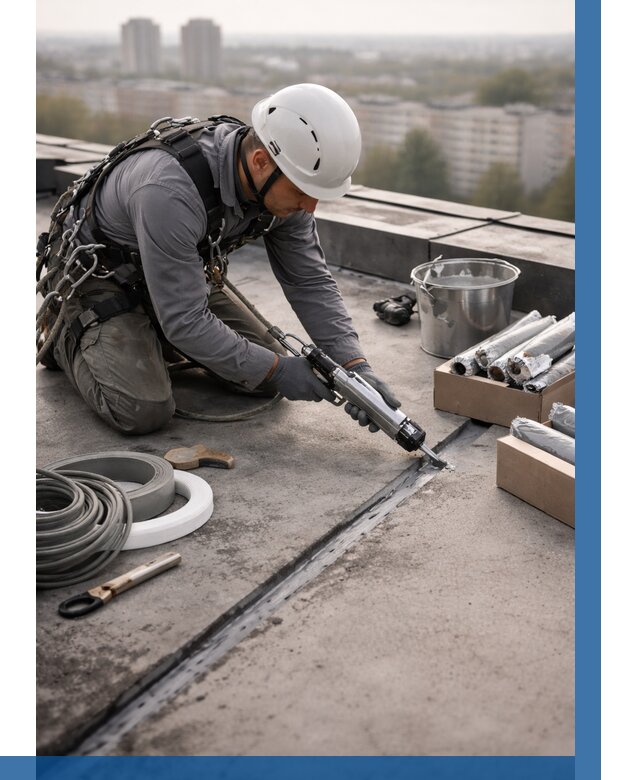 Герметизация швов кровли в Слободской от 464 р./м2 | ВЫСОТНИК-Слб