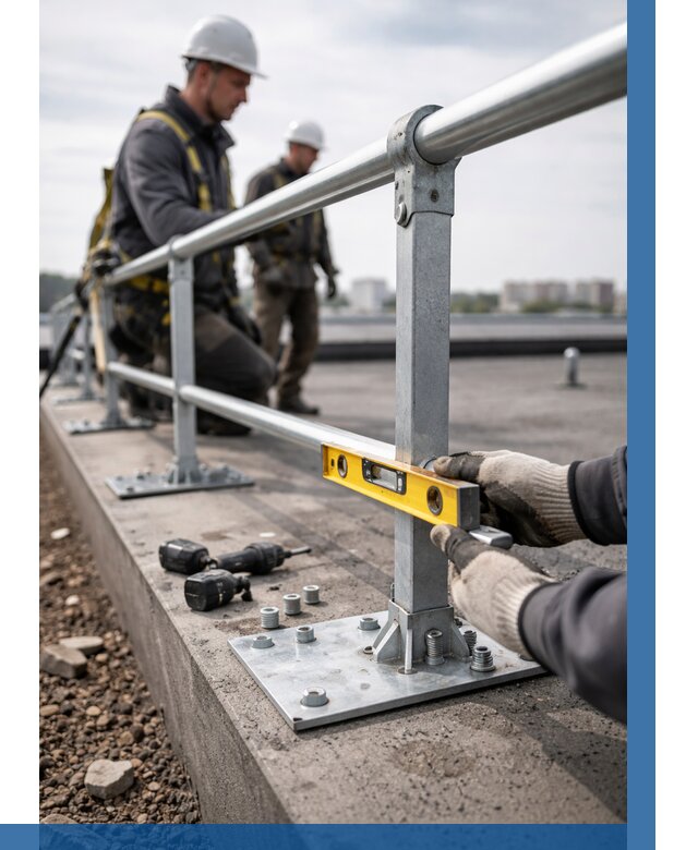 Монтаж кровельного ограждения в Слободской от 1237 р. | ВЫСОТНИК-Слб