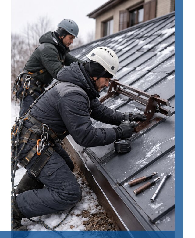 Монтаж снегозадержателей в Слободской от 464 р. | ВЫСОТНИК-Слб