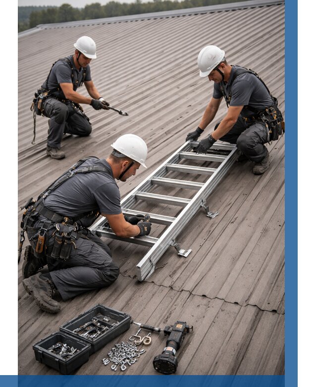 Монтаж кровельной лестницы в Слободской от 4637 р. | ВЫСОТНИК-Слб