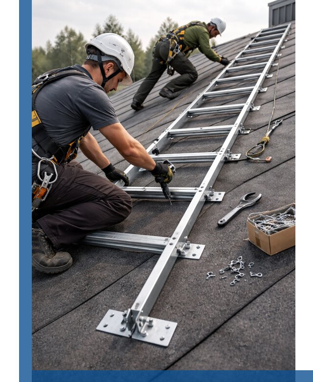 Профессиональный монтаж кровельной лестницы в Слободской под ключ
