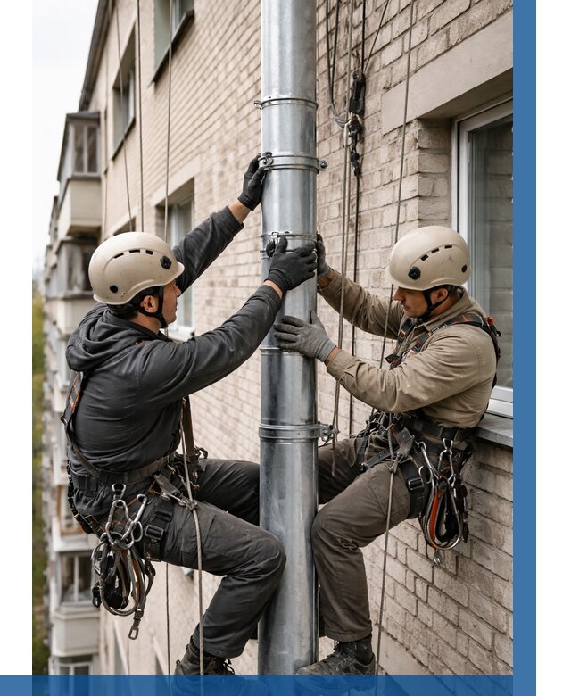 Замена водосточных труб в Слободской от 6698 р. | ВЫСОТНИК-Слб