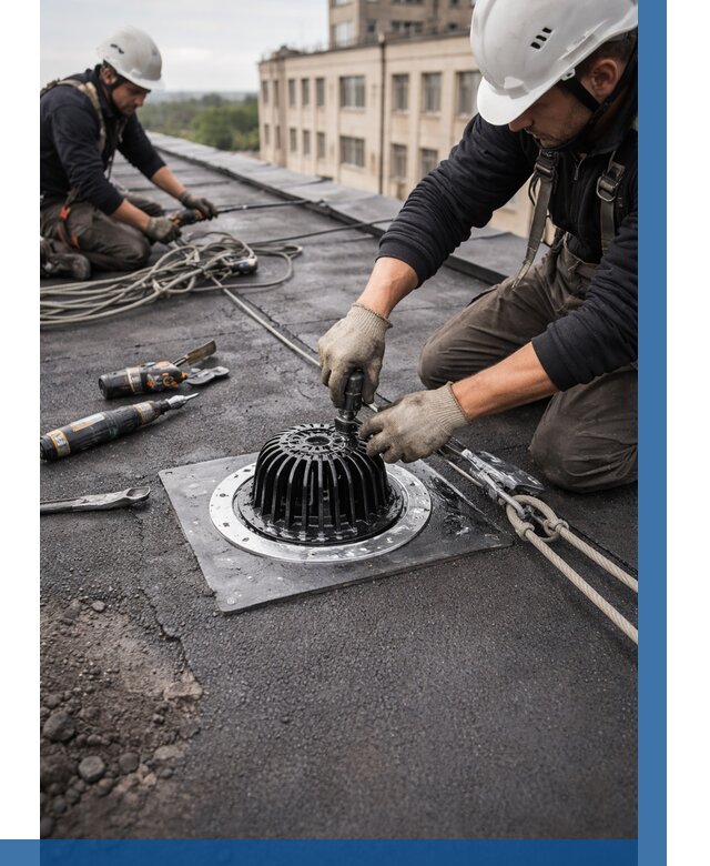 Установка водосточных воронок в Слободской цена от 3607 р. | ВЫСОТНИК-Слб