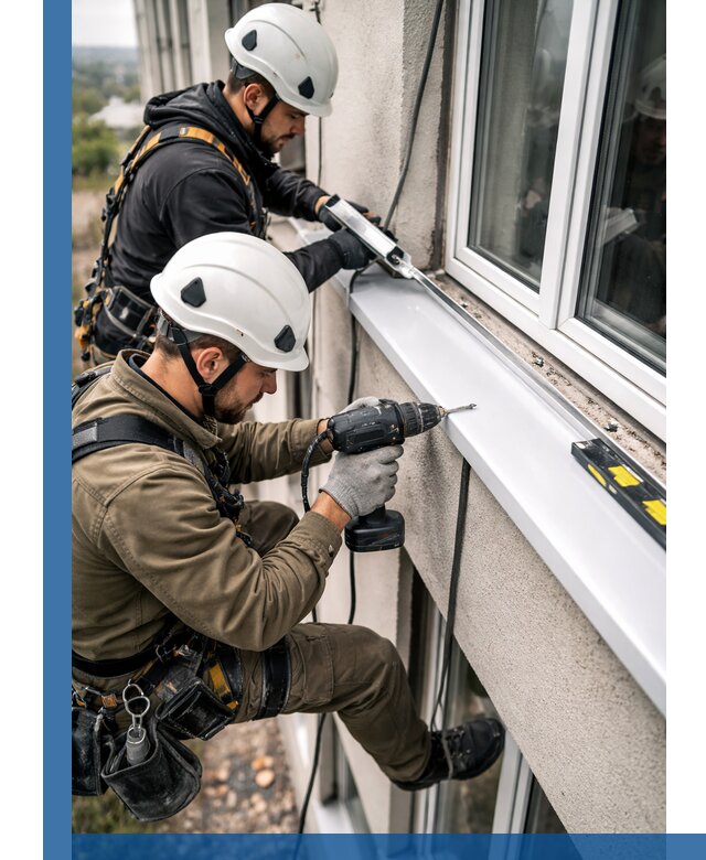 Профессиональный монтаж оконных отливов и отведения воды в Слободской