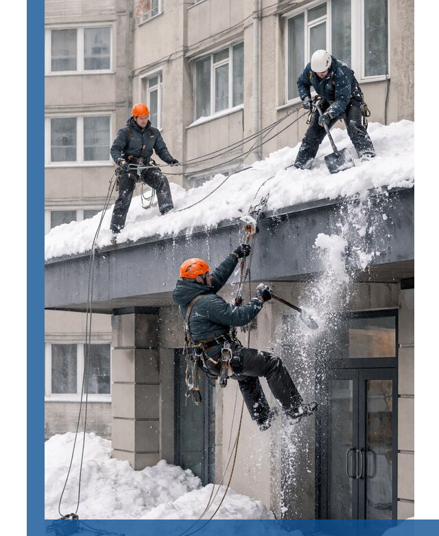 Безопасная очистка навесов от снега в Слободской круглогодично