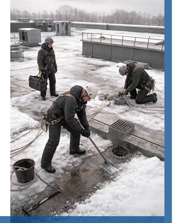 Абонентское обслуживание кровли зимой в Слободской от 8244 р. | ВЫСОТНИК-Слб