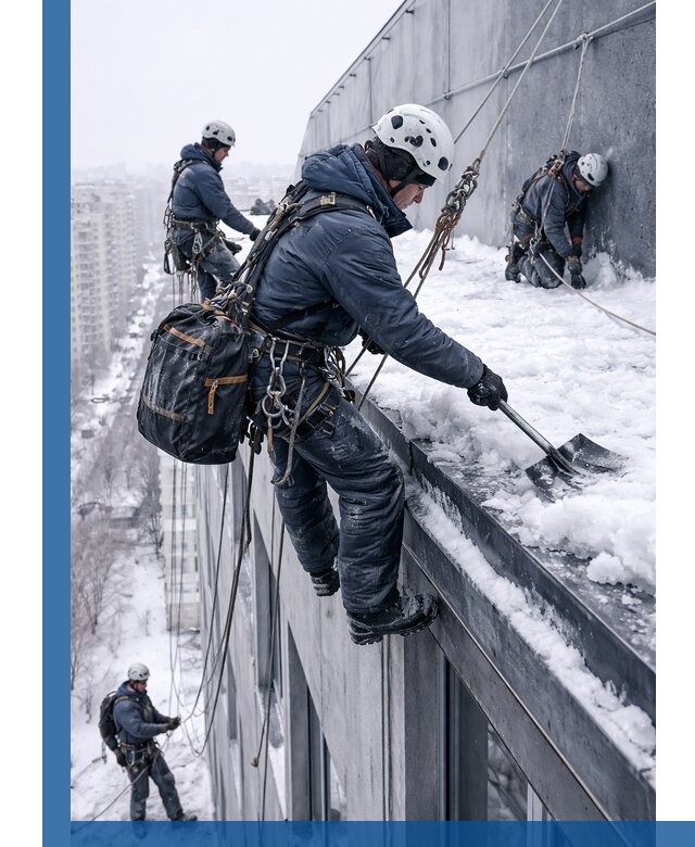 Абонентское обслуживание кровли зимой в Слободской регулярный уход