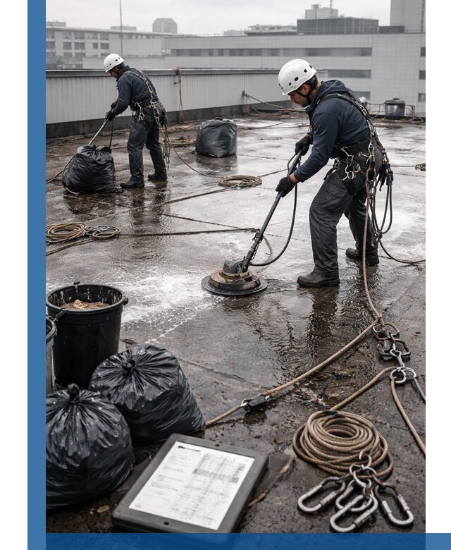 Плановая очистка кровли по графику в Слободской для безопасности