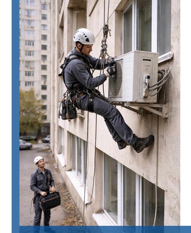 Демонтаж внешнего блока кондиционера в Слободской профессионально