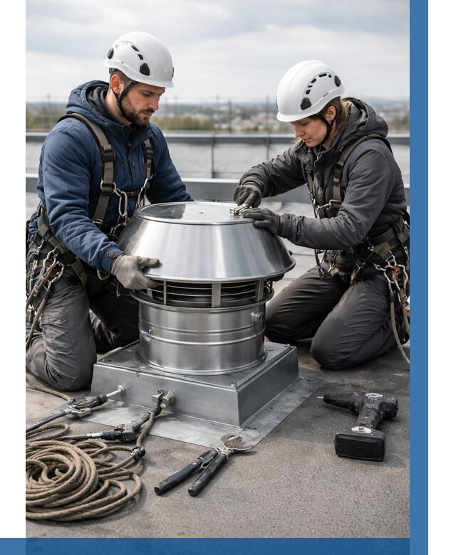 Установка дефлекторов на кровле в Слободской от 4637 р. | ВЫСОТНИК-Слб