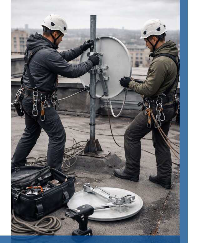 Демонтаж антенн на крыше в Слободской от 4637 р. | ВЫСОТНИК-Слб