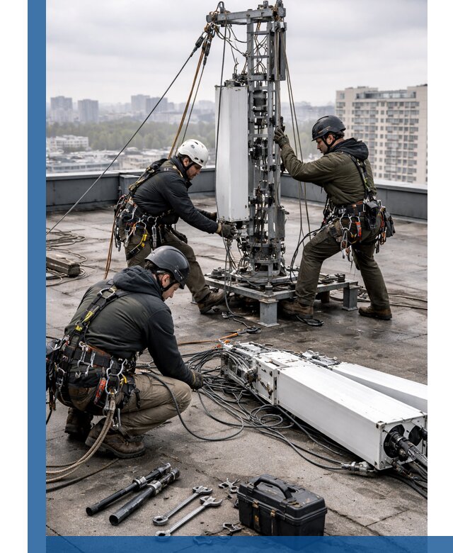 Демонтаж антенн на крыше зданий в Слободской с гарантией