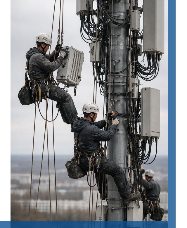 Монтаж оборудования связи на мачте в Слободской от 7729 р. | ВЫСОТНИК-Слб