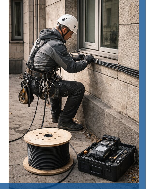 Прокладка оптоволоконного кабеля в Слободской от 824 р. | ВЫСОТНИК-Слб