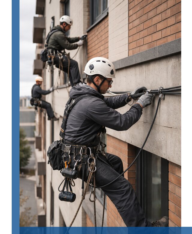 Крепление кабеля на фасаде монтаж и крепеж в Слободской