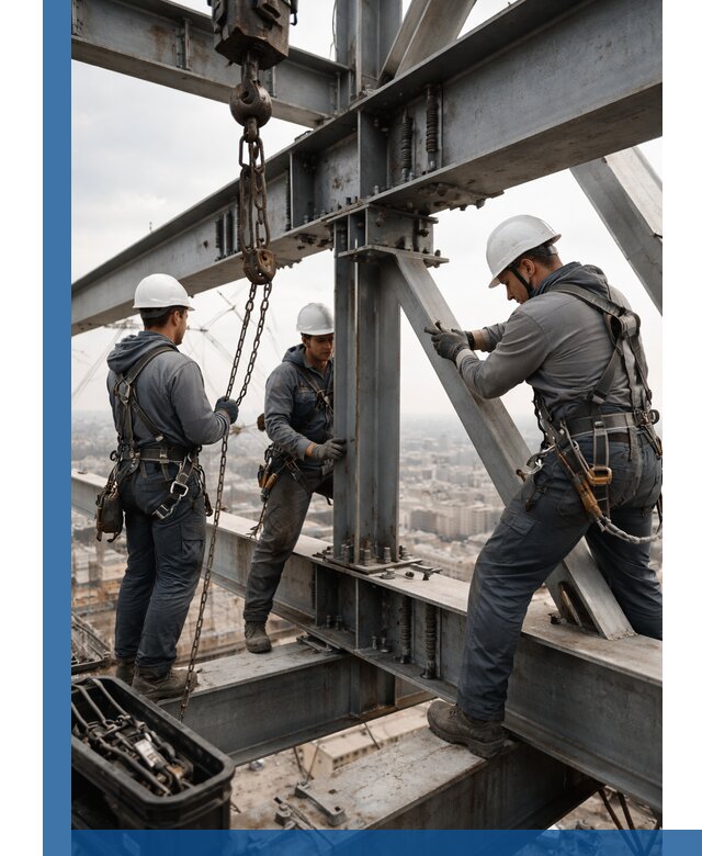 Профессиональный монтаж металлоконструкций на высоте в Слободской