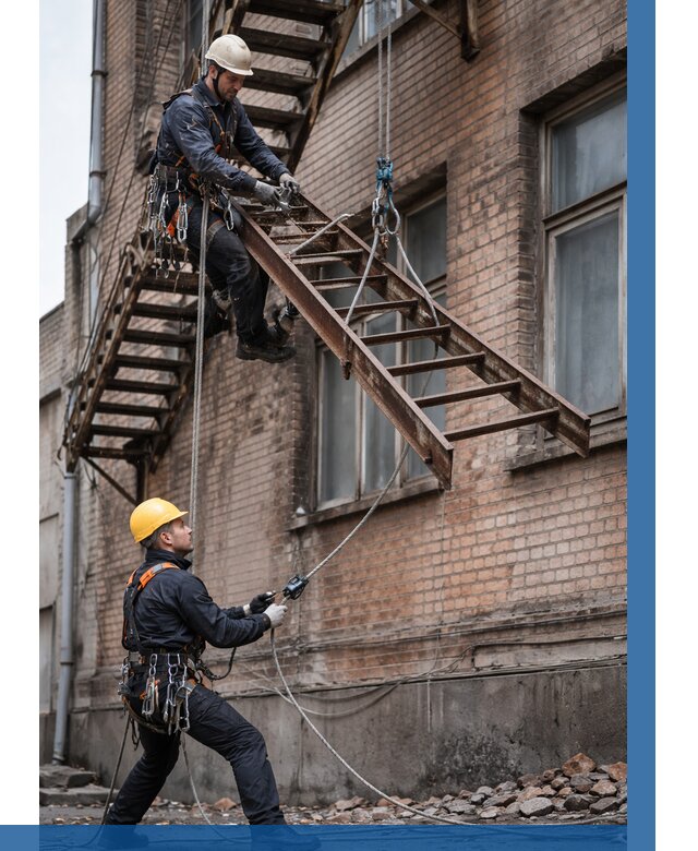 Демонтаж пожарной лестницы в Слободской от 12366 р. | ВЫСОТНИК-Слб