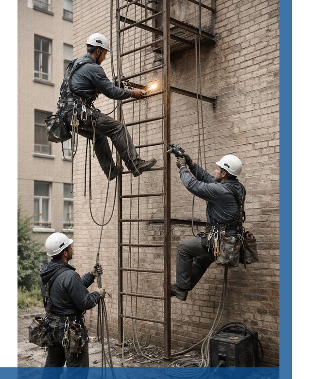 Ремонт пожарной лестницы в Слободской от 7729 р. | ВЫСОТНИК-Слб