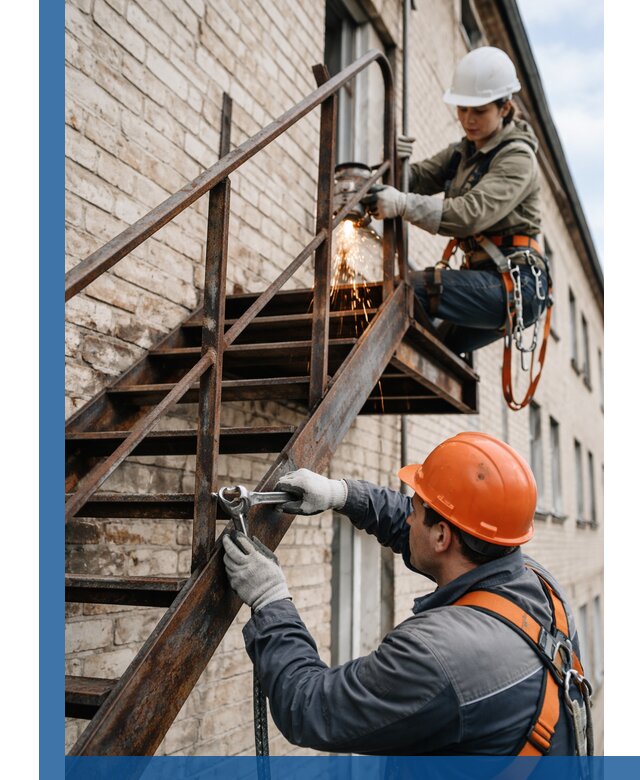 Ремонт и восстановление пожарных лестниц с выездом в Слободской