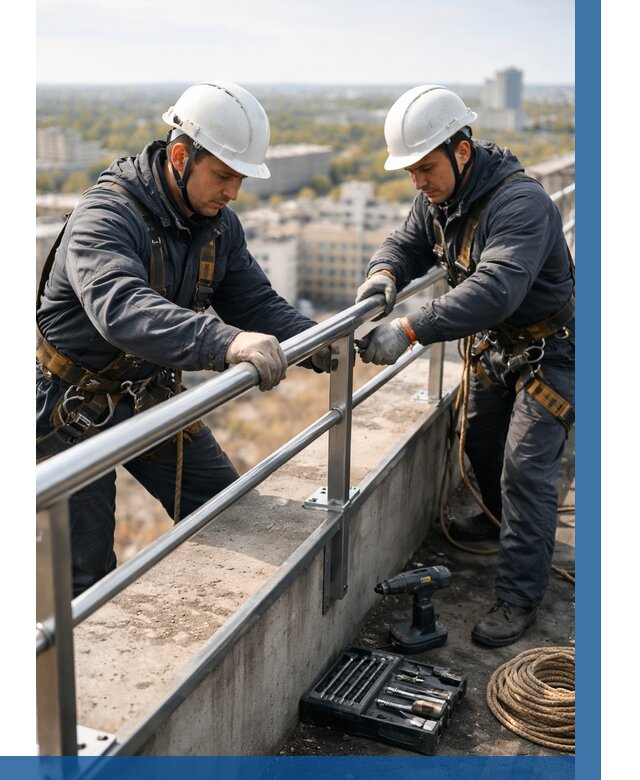 Монтаж перил на высоте в Слободской от 2576 р. | ВЫСОТНИК-Слб