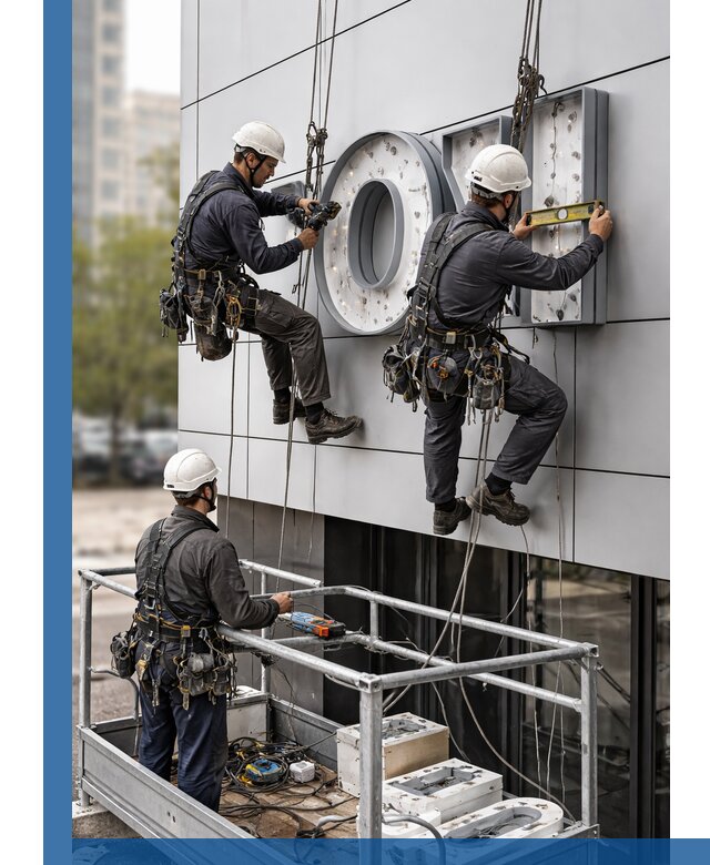 Профессиональный монтаж световых букв в Слободской под ключ