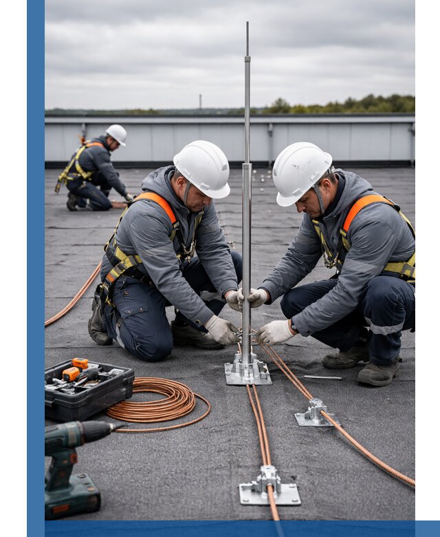 Монтаж молниезащиты на кровле в Слободской под ключ с гарантией